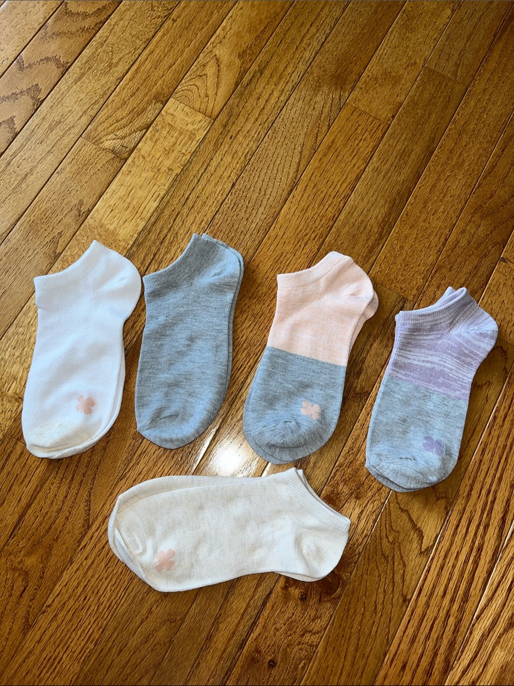 Lucky Brand No-Show Sock Set — White, Gray, Pink, Lavender